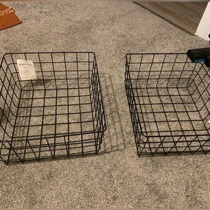 2 13” Black wire baskets | Brightroom